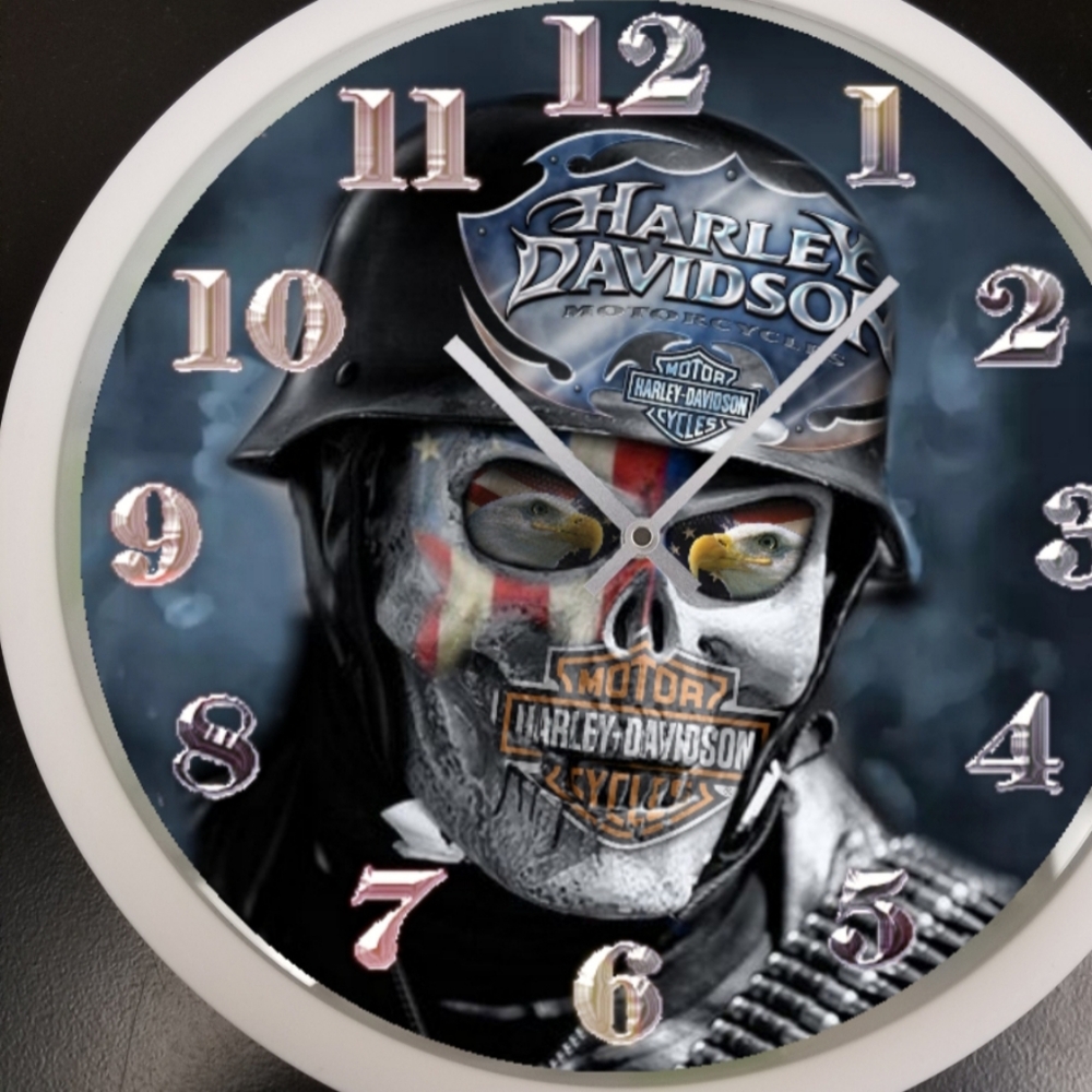 Harley led lights clock